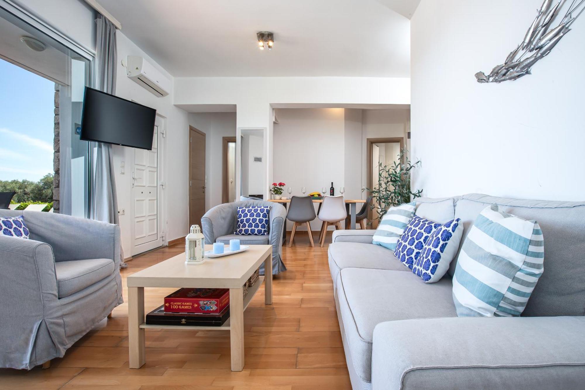 Dimitra Apartment With Private Pool And Sea View -The Ground Floor Of A Two Storey Building Daratsos Exterior foto